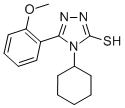 CAS 登录号：23195-34-8， 4-环己基-2,4-二氢-5-(2-甲氧基苯基)-3H-1,2,4-三唑-3-硫酮