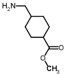 structure of CAS# 23199-14-6, Methyl 4-(Aminomethyl)Cyclohexanecarboxylate;(1r,4r)-methyl 4-(aminomethyl)cyclohexanecarboxylate;Cyclohexanecarboxylic acid, 4-(aminomethyl)-, methyl ester;METHYL4-(AMINOMETHYL)CYCLOHEXANECARBOXYLATE