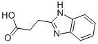 structure of CAS# 23249-97-0, 1H-Benzimidazole-2-Propanoicacid;1H-Benzimidazole-2-Propanoic Acid (9Ci);2-(2-Carboxyethyl)Benzimidazole;5-25-04-00311 (Beilstein Handbook Reference)