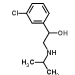 结构式 CAS# 23299-18-5, 1-(3-氯苯基)-2-(异丙基氨基)乙醇
