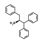 structure of CAS# 233772-38-8, (2S)-1,1,3-Triphenylpropan-2-Amine;- -1-BENZYL-2,2-DIPHENYLETHYLAMINE;(S)-(-)-1-Benzyl-2,2-diphenylethylamine;(S)-(−)-1-Benzyl-2,2-diphenylethylamine