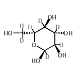 structure of CAS# 23403-54-5, alpha-D-(C<Sup>1</Sup>,C<Sup>2</Sup>,C<Sup>3</Sup>,C<Sup>4</Sup>,C<Sup>6</Sup>,C<Sup>6</Sup>,5-<Sup>2</Sup>H<Sub>7</Sub>)Glucopyranose;Dextrose-C-d7;D-Glucose-1,2,3,4,5,6,6-d7;D-Glucose-C-d7