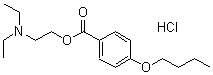 结构式 CAS# 2350-32-5, 2-二乙基氨基乙基 4-丁氧基苯甲酸酯盐酸盐