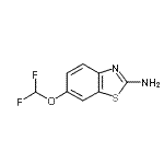 structure of CAS# 235101-34-5, 6-(Difluoromethoxy)-1,3-Benzothiazol-2-Amine;6-(difluoromethoxy)-1,3-benzothiazol-2-amine;6-(difluoromethoxy)benzo[d]thiazol-2-amine;6-(difluoromethoxy)benzothiazole-2-ylamine