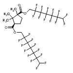 structure of CAS# 2355-57-9, Bis(2,2,3,3,4,4,5,5,6,6,7,7-Dodecafluoroheptyl) (1S,3R)-1,2,2-Trimethyl-1,3-Cyclopentanedicarboxylate;BIS(1H,1H,7H-PERFLUOROHEPTYL)DICAMPHORATE