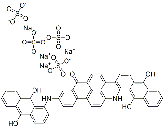 CAS#: 23594-58-3， Tetrasodium 3-[(9,10-Dihydroxy-1-Anthryl)Amino]-10,15-Dihydroxyanthra[2,1,9-mna]Naphth[2,3-h]Acridin-5(16H)-One Tetrakis(Sulphate)