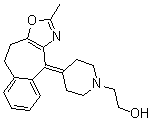 CAS#: 23598-98-3， 4-(9,10-Dihydro-2-Methyl-4H-Benzo[5,6]Cyclohept[1,2-d]Oxazol-4-Ylidene)-1-Piperidineethanol