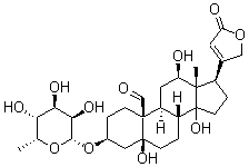 CAS#: 23605-05-2， 3beta-[(6-Deoxy-beta-D-Gulopyranosyl)Oxy]-5,12beta,14-Trihydroxy-19-Oxo-5beta-Card-20(22)-Enolide