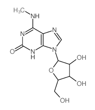 CAS#: 23605-76-7， 6-Methylamino-9-beta-D-Ribofuranosyl-9H-Purin-2(1H)-One