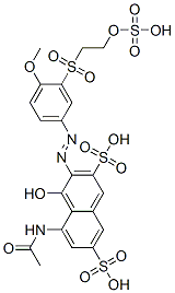 CAS 登录号：23622-54-0， 5-(乙酰氨基)-4-羟基-3-[[4-甲氧基-3-[[2-(磺基氧基)乙基]磺酰基]苯基]偶氮]萘-2,7-二磺酸
