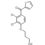 结构式 CAS# 236735-89-0, [2,3-二氯-4-(3-羟基丙氧基)苯基](2-噻吩基)甲酮