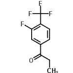 structure of CAS# 237761-78-3, 1-[3-Fluoro-4-(Trifluoromethyl)Phenyl]-1-Propanone;MFCD00236306;ZINC02560200