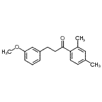结构式 CAS# 238097-10-4, 1-(2,4-二甲基苯基)-3-(3-甲氧基苯基)-1-丙酮