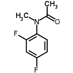 structure of CAS# 238403-47-9, N-(2,4-Difluorophenyl)-N-Methylacetamide;2',4'-Difluoro-N-methylacetanilide;2',4'-Difluoro-N-methylacetanilide 97%;Maybridge3_007484