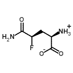 structure of CAS# 238418-69-4, (2R,4R)-5-Amino-2-Ammonio-4-Fluoro-5-Oxopentanoate;(2R,4R)-2,5-diamino-4-fluoro-5-oxopentanoic acid;ZINC04329342