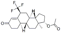 CAS 登录号：2386-05-2， (6a,17b)-17-(乙酰氧基)-6-(三氟甲基)-雄甾-4-烯-3-酮