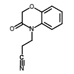 structure of CAS# 23866-12-8, 3-(3-Oxo-2,3-Dihydro-4H-1,4-Benzoxazin-4-Yl)Propanenitrile;2,3-Dihydro-3-oxo-4H-1,4-benzoxazine-4-propionitrile;23-DIHYDRO-3-OXO-4H-14-BENZOXAZINE-4-&;3-(3-oxo-2,3-dihydro-4H-1,4-benzoxazin-4-yl)propanenitrile
