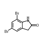 结构式 CAS# 23872-19-7, 5,7-二溴-1,3-二氢-2H-吲哚-2-酮