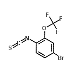 结构式 CAS# 238742-91-1, 4-溴-1-异硫氰酸基-2-(三氟甲氧基)苯