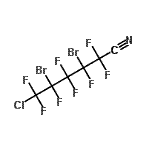 structure of CAS# 240800-52-6, 3,5-Dibromo-6-Chloro-2,2,3,4,4,5,6,6-Octafluorohexanenitrile;2,4-Dibromo-5-chlorooctafluorohexanonitrile;3,5-Dibromo-6-chlorooctafluorohexanonitrile;5-Chloro-2,4-dibromooctafluoropentanonitrile 97%