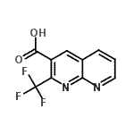 结构式 CAS# 241154-08-5, 2-(三氟甲基)-1,8-萘啶-3-羧酸