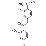 结构式 CAS# 24126-98-5, 1-(2,4-二羟基苯基)-2-(3,4-二甲氧基苯基)乙酮