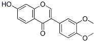 structure of CAS# 24160-14-3, 3',4'-Dimethoxy-7-Hydroxyisoflavone;3-(3,4-Dimethoxyphenyl)-7-Hydroxy-Chromen-4-One;3-(3,4-Dimethoxyphenyl)-7-Hydroxy-4-Chromenone;3-(3,4-Dimethoxyphenyl)-7-Hydroxy-Chromone