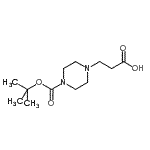 structure of CAS# 242459-97-8, 3-(4-{[(2-Methyl-2-Propanyl)Oxy]Carbonyl}-1-Piperazinyl)Propanoic Acid;1-(2-Carboxyethyl)piperazine, N4-BOC protected;3-(1-Boc-piperazin-4-yl)-propionic acid;3-(1-tert-Butoxycarbonylpiperazin-4-yl)propionic