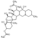 CAS#: 24381-53-1， (5xi,7alpha,8xi,9xi,10xi,12xi,13xi,15alpha,17xi,22xi,25xi)-4,7,14,15,20-Pentahydroxy-4,9-Epoxycevane-3,16-Diyl Diacetate