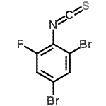结构式 CAS# 244022-67-1, 1,5-二溴-3-氟-2-异硫氰酸基苯