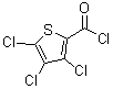 structure of CAS# 24422-15-9, 3,4,5-Trichloro-2-Thiophenecarbonyl Chloride;ZINC02389391