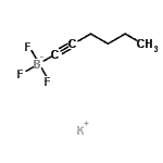 结构式 CAS# 244301-59-5, 钾三氟(1-己炔-1-基)硼酸酯(1-)