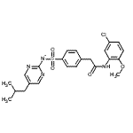 CAS#: 24455-58-1， [(4-{2-[(5-Chloro-2-Methoxyphenyl)Amino]-2-Oxoethyl}Phenyl)Sulfonyl](5-Isobutyl-2-Pyrimidinyl)Azanide