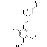 structure of CAS# 245731-58-2, {2-[(2-Ethylhexyl)Oxy]-5-Methoxy-1,4-Phenylene}Dimethanol;2-METHOXY-5- -14-BIS(&;2-Methoxy-5-(2'-ethylhexyloxy)-1,4-bis(hydroxymethyl)benzene;560650_ALDRICH