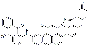 CAS 登录号：2459-82-7， 3-((9,10-二氧代-9,10-二氢-1-蒽基)氨基)-5,10-二氢蒽并(2,1,9-mna)苯并(6,7)吲唑并(2,3,4-fgh)吖啶-5,10-二酮