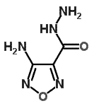 structure of CAS# 246048-72-6, 4-Amino-1,2,5-Oxadiazole-3-Carbohydrazide;1,2,5-OXADIAZOLE-3-CARBOXYLICACID, 4-AMINO-, HYDRAZIDE;4-Amino-1,2,5-oxadiazole-3-carbohydrazide #;4-Amino-furazan-3-carboxylic acid hydrazide