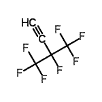 structure of CAS# 24690-53-7, 3,4,4,4-Tetrafluoro-3-(Trifluoromethyl)-1-Butyne;1H-Heptafluoro(3-methylbut-1-yne);3,4,4,4-Tetrafluoro-3-(trifluoromethyl)but-1-yne;3,4,4,4-T<wbr>etrafluor<wbr>o-3-(trif<wbr>luorometh<wbr>yl)but-1-<wbr>yne, (Per<wbr>fluoroiso<wbr>propyl)ac<wbr>etylene