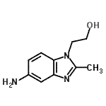 结构式 CAS# 247109-31-5, 2-(5-氨基-2-甲基-1H-苯并咪唑-1-基)乙醇