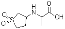 structure of CAS# 247109-40-6, N-(1,1-Dioxidotetrahydro-3-Thiophenyl)Alanine;2-(1,1-Di<wbr>oxo-tetra<wbr>hydro-1λ*<wbr>6*-thioph<wbr>en-3-ylam<wbr>ino)-prop<wbr>ionic acid;2-(1,1-Di<wbr>oxo-tetra<wbr>hydro-1λ*<wbr>6*-thioph<wbr>en-3-yl-a<wbr>mino)-pro<wbr>pionic ac<wbr>id;2-(1,1-Dioxo-tetrahydrothiophen-3-ylamino)-