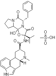 structure of CAS# 24730-10-7, Dihydroergocristine Mesylate;St056345;Smr000058240;C13168