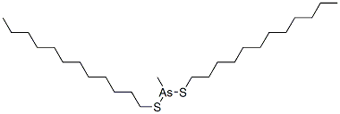 CAS 登录号：2475-18-5， 二(十二烷基硫基)-甲基砷