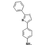 结构式 CAS# 25021-48-1, 4-(2-苯基-1,3-噻唑-4-基)苯胺