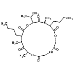structure of CAS# 2503-13-1, 3,9-Dibutyl-6-Isopropyl-4,10,12-Trimethyl-1,7,13-Trioxa-4,10,16-Triazacyclooctadecane-2,5,8,11,14,17-Hexone;1,7,13-Tr<wbr>ioxa-4,10<wbr>,16-triaz<wbr>acyclooct<wbr>adecane-2<wbr>,5,8,11,1<wbr>4,17-hexo<wbr>ne, 3,9-d<wbr>ibutyl-4,<wbr>10,12-tri<wbr>methyl-6-<wbr>(1-methyl<wbr>ethyl)-;3,9-Dibut<wbr>yl-6-isop<wbr>ropyl-4,1<wbr>0,12-trim<wbr>ethyl-1,7<wbr>,13-triox<wbr>a-4,10,16<wbr>-triazacy<wbr>clooctade<wbr>can-2,5,8<wbr>,11,14,17<wbr>-hexon;3,9-Dibut<wbr>yl-6-isop<wbr>ropyl-4,1<wbr>0,12-trim<wbr>ethyl-1,7<wbr>,13-triox<wbr>a-4,10,16<wbr>-triazacy<wbr>clooctade<wbr>cane-2,5,<wbr>8,11,14,1<wbr>7-hexone