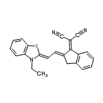 CAS#: 2510-09-0， {(2E)-2-[(2Z)-2-(3-Ethyl-1,3-Benzothiazol-2(3H)-Ylidene)Ethylidene]-2,3-Dihydro-1H-Inden-1-Ylidene}Malononitrile
