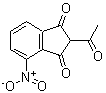 结构式 CAS# 25125-04-6, 2-乙酰基-4-硝基-1H-茚-1,3(2H)-二酮