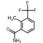 structure of CAS# 251651-26-0, 2-Methyl-3-(Trifluoromethyl)Benzamide;MFCD01631495
