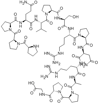 CAS#: 251939-41-0， L-Prolyl-L-Prolyl-L-Prolyl-L-Glutaminyl-L-Valyl-L-Prolyl-L-Seryl-L-Arginyl-L-Prolyl-L-Asparaginyl-L-Arginyl-L-Alanyl-L-Prolyl-L-Prolyl-Glycine