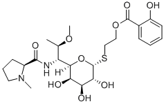 CAS#: 2520-21-0， 2-[(2S,3S,4R,5R,6S)-3,4,5-Trihydroxy-6-[(1R,2R)-2-Methoxy-1-[[(2S)-1-Methylpyrrolidine-2-Carbonyl]Amino]Propyl]Oxan-2-Yl]Sulfanylethyl 2-Hydroxybenzoate