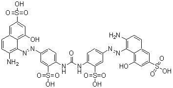 CAS#: 25255-10-1， 5,5'-(Carbonylbis(imino(3-sulfo-4,1-phenylene)azo))bis(6-amino-4-hydroxy-2-Naphthalenesulfonic acid)