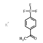 结构式 CAS# 252726-24-2, 钾(4-乙酰基苯基)(三氟)硼酸酯(1-)